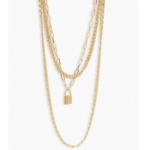 Chain & Lock Layered Necklace
